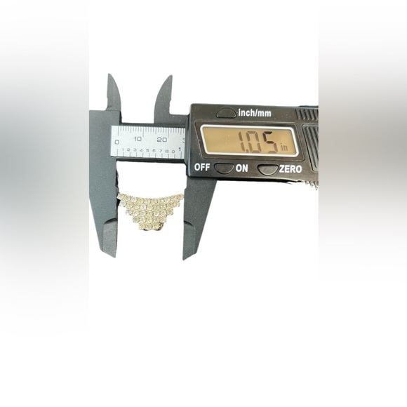 Pair of Vintage Estate Silver Tone & Rhinestone Shoe Clips D&E Juliana Style - Picture 3 of 9